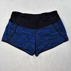 Hotty Hot Women's Lululemon Blue Wave Low-Rise Lined Short 3.5" Size 10